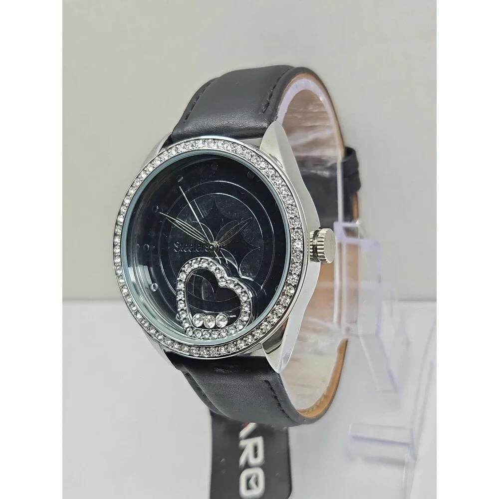 Pittsburgh Steelers Sparo NFL Womens Beat Watch Rhinestone Heart Fan New Battery